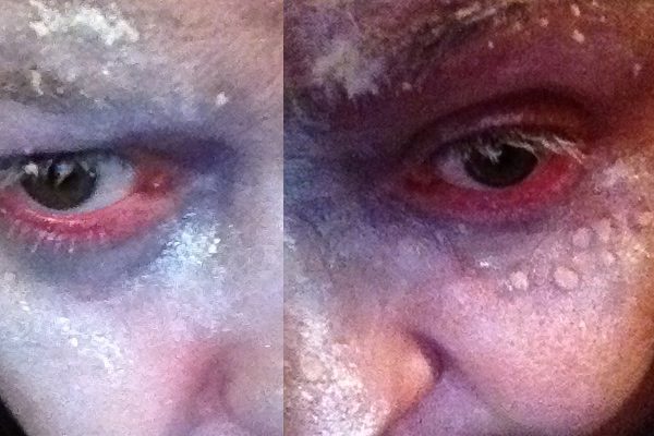 halloween-meikki jäätynyt